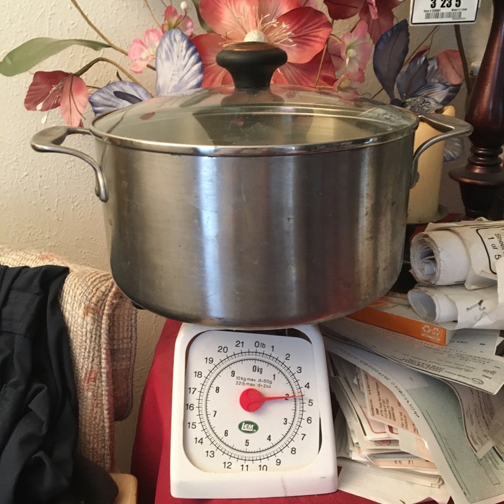 American Stainless Kitchen Co Stock Pot w Lid Vint